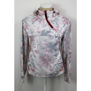 TIME OUT Timeout Vintage Couture Windbreaker Jacket Zip Front Hoodie Women's L